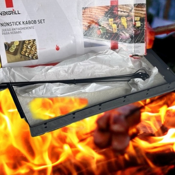 Grill Up Perfect Shish Kabobs With the Nexgrill Nonstick Kabob‎ Set - Picture 1 of 7